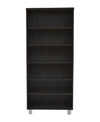 31.5" x 71.5" Espresso Bookcase with Steel Adjustable Legs