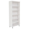 31.5" x 71.5" White Bookcase with Steel Adjustable Legs