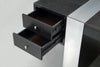 Premium Modern Executive Desk in Wenge & Brushed Aluminum Laminate