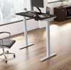 72" Large Modern Standing Office Desk in Mocha Cherry with Metallic Base