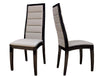 Modern Black Lacquer & Gray Leather Conference Chair (Set of TWO)