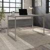 48" Modern Office Desk with Metal Legs in Platinum Gray