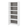 32" Premium Modern Bookcase in Pure White/Modern Gray