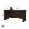 60" Modern Office Desk with Privacy Panel in Black Walnut