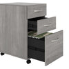 Platinum Gray 60" Modern Executive Desk with Mobile Pedestal