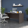 66" Modern Office Desk with Privacy Panel in Storm Gray