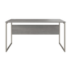 60" Modern Office Desk with Metal Legs in Platinum Gray