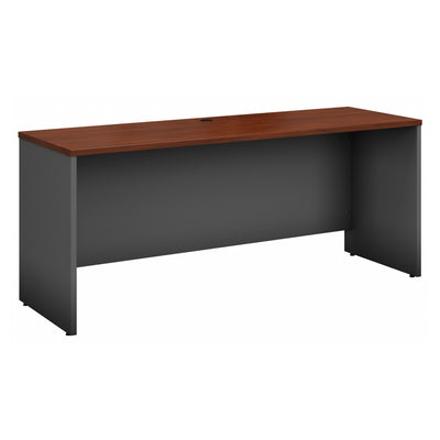 72" Modern Office Desk in Hansen Cherry/Graphite Gray