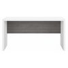 60" Modern Credenza Office Desk in Pure White and Modern Gray