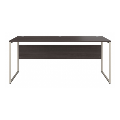 72" Modern Executive Office Desk with Metal Legs in Storm Gray