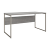 60" Modern Office Desk with Metal Legs in Platinum Gray