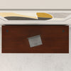 72" Modern Office Desk with Privacy Panel in Hansen Cherry