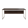 72" Modern Executive Office Desk with Metal Legs in Black Walnut