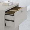 16" Modern Mobile 3-Drawer File Cabinet in Gray Sand Finish