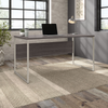 60" Modern Office Desk with Metal Legs in Storm Gray