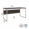 60" Modern Office Desk with Metal Legs in Storm Gray