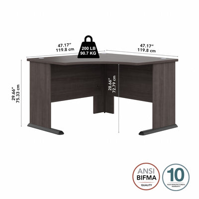 48" Modern Corner Office Desk in Storm Gray