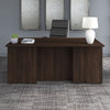 72" Modern Executive Breakfront Office Desk in Black Walnut