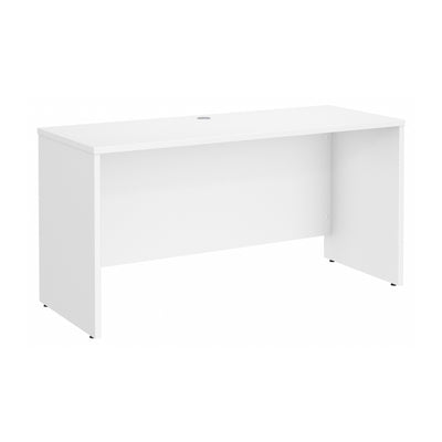 60" Modern Office Desk with Privacy Panel in White