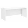 72" Modern Office Desk with Privacy Panel in White