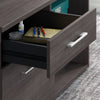 72" L-Shaped Modern Executive Desk with Drawers in Storm Gray