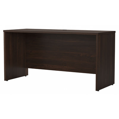 60" Modern Office Desk with Privacy Panel in Black Walnut