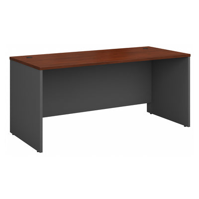 Hansen Cherry & Graphite Gray 66" Executive Desk