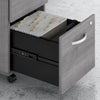 16" Pre-Assembled Mobile 3-Drawer File Cabinet in Platinum Gray