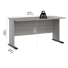 60" Modern Office Desk in Platinum Gray