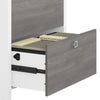 30" Premium Lateral File Cabinet in Pure White/Modern Gray