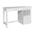 48" White Modern Desk with Built-in Storage