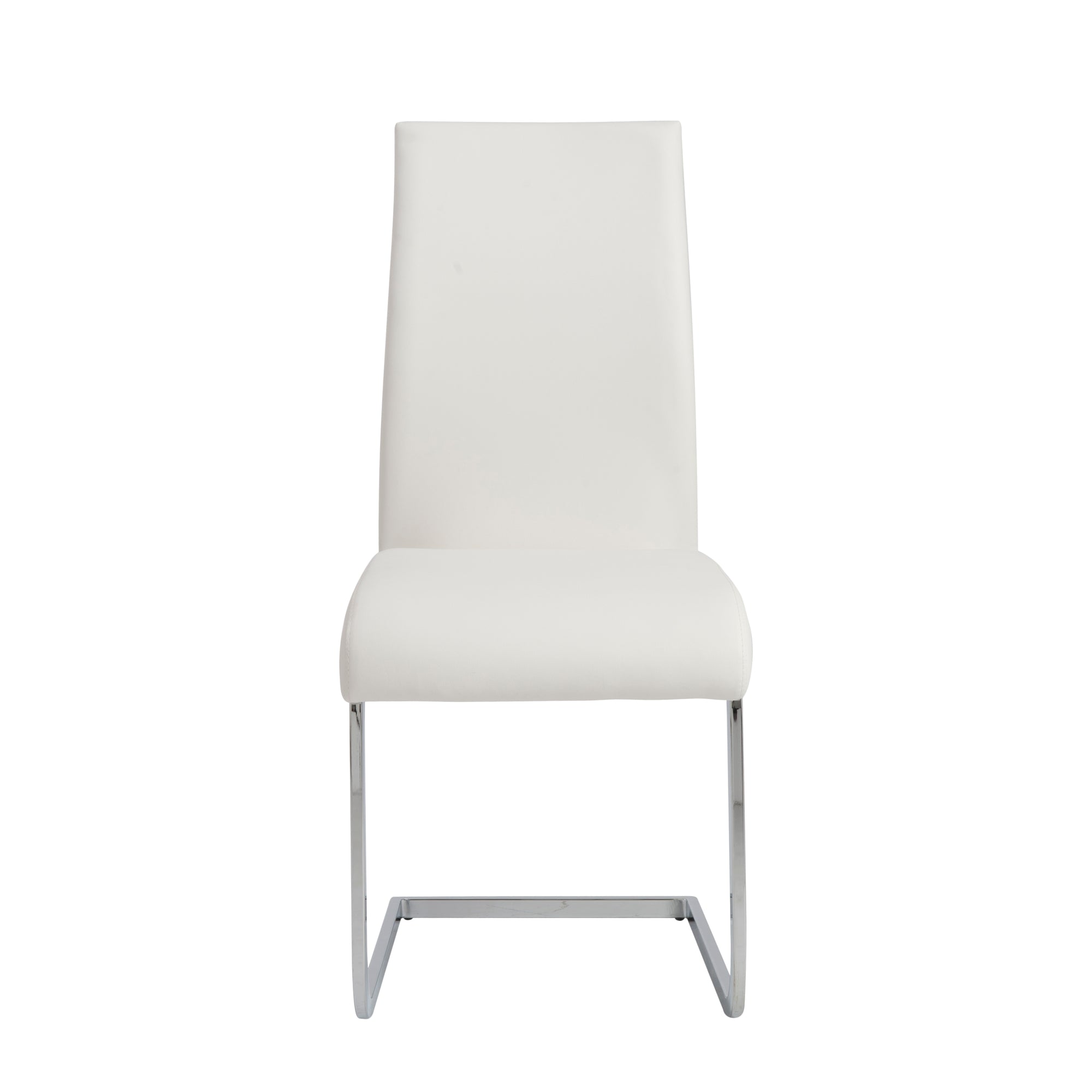 Extra Tall White Leatherette Guest or Conference Chair Set of 4