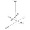 Silver Chrome Artistic Bare Bulb Ceiling Lamp