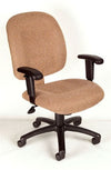 Ergonomic Padded Chenille Office Chair with Armrests & Color Options