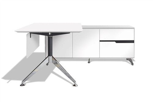 Free Shipping on Chicent L-shaped Modern Executive Desk with Ample