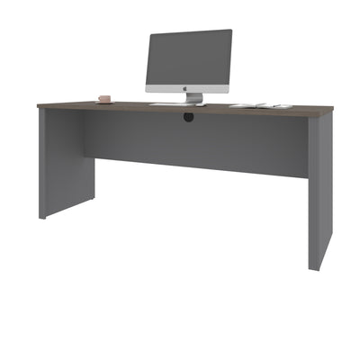 71" Narrow Desk in Bark Gray and Slate Finish