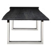 Eye-Catching 96" Stainless Steel & Oxidized Gray Conference Table