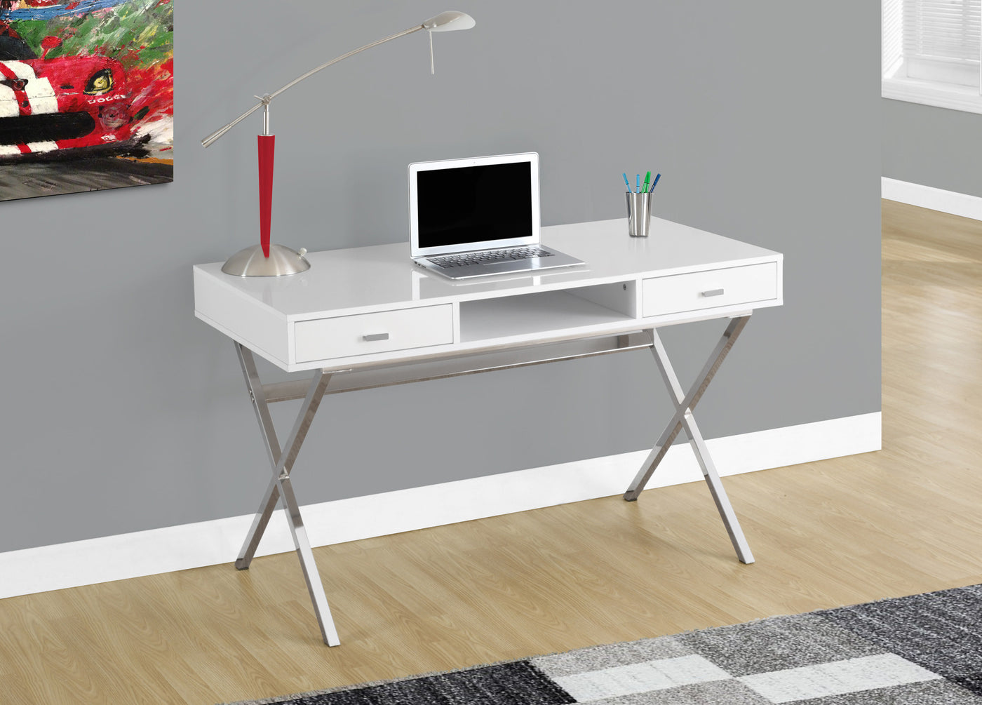 62.5 L-Shaped Desk with Storage by Monarch 