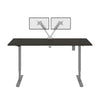 72" Dual Monitor Adjustable Desk in Deep Gray