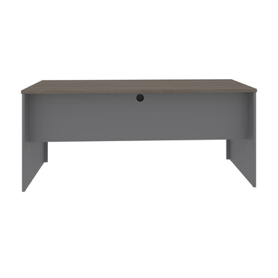 71" Narrow Desk in Bark Gray and Slate Finish